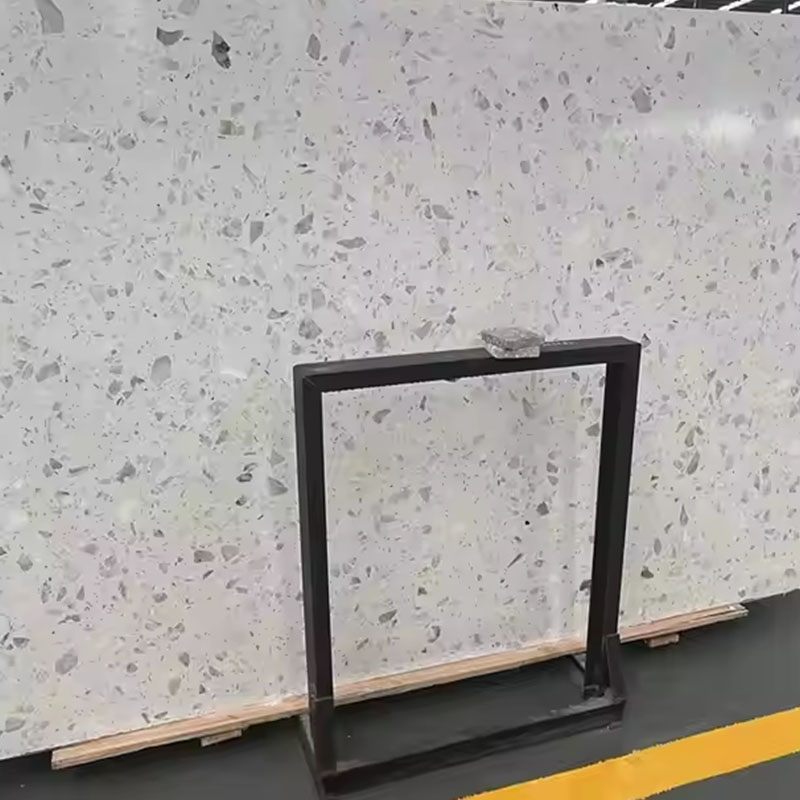 Factory Price Artificial White Terrazzo Stone Slab for Interior Floor Tiles White Terrazzo Tiles for Countertop