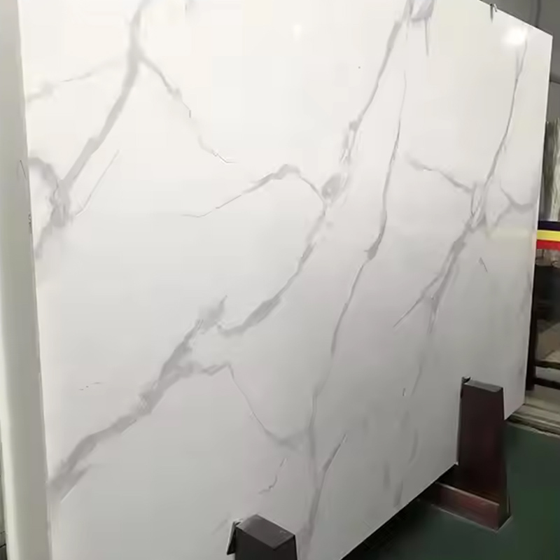 Factory Price Artificial Stone Calacatta Super White Marble Slab for Kitchen White Countertop,Background Wall Tiles