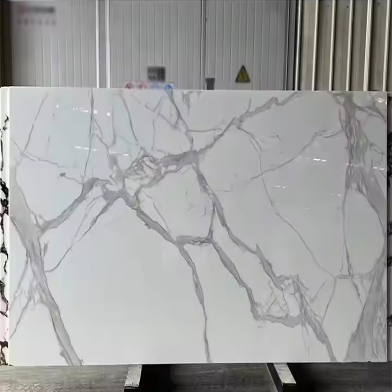 Non-pollution Like of Natural Stone Texture Nano Crystalline Glass Stone Carrara White Artificial Stone Tile