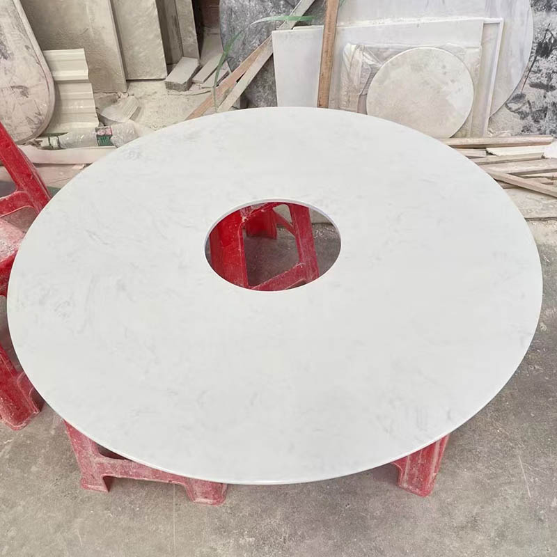 Popular Jazz White Desktop Artificial Granite Stone High Quality Commercial and Residential Products