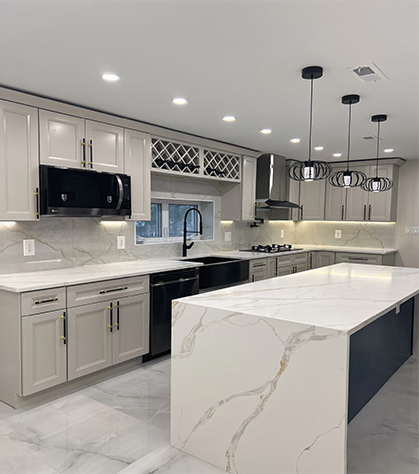 Artificial stone kitchen countertop